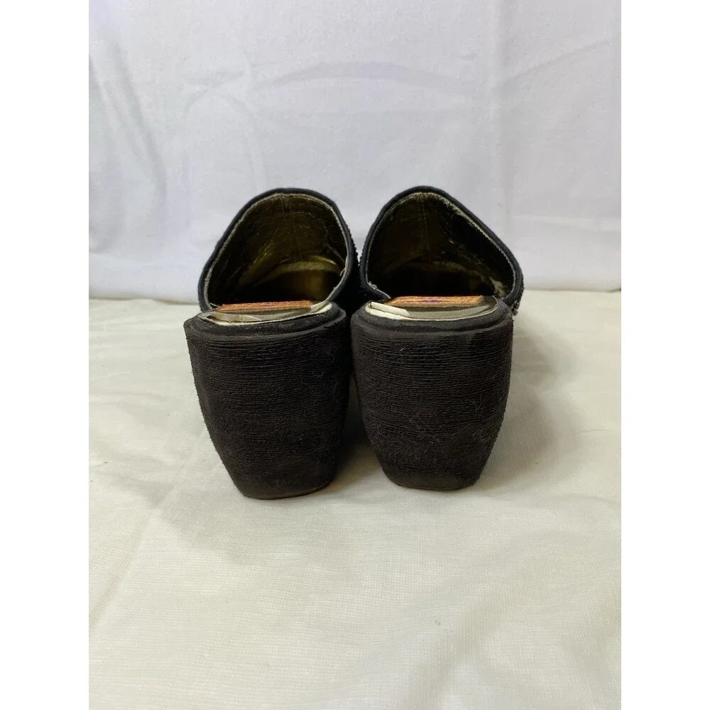 Rocket dog Women's Brown Iridescent Sequined Beaded Platform High Heels Size 9M